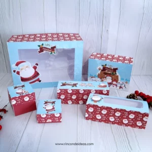 Set de cajas: papá noel