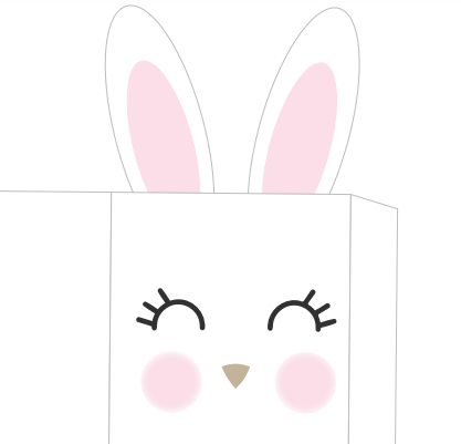 Caja Conejito : Para huevo de Pascua