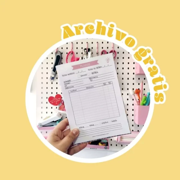 Organizador de pedidos para emprendimientos | Rincón de Ideas