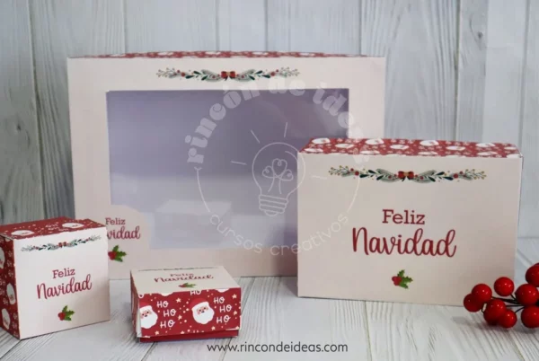 Set de cajas navideñas rojas — foto 3