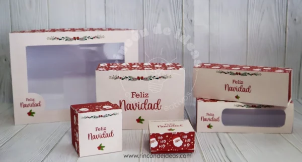 Set de cajas navideñas rojas — foto 5