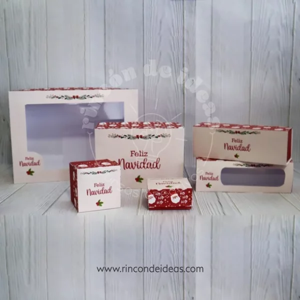 Set de cajas navideñas rojas — foto 6