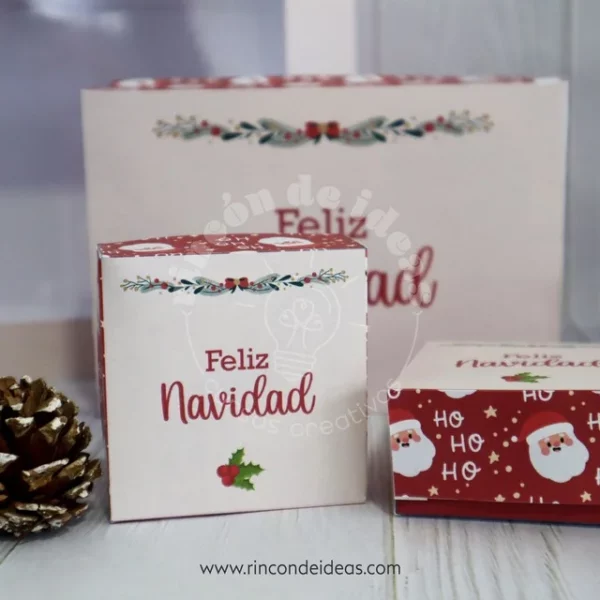 Set de cajas navideñas rojas — foto 7