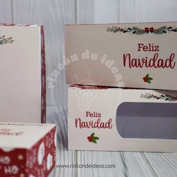 Set de cajas navideñas rojas — foto 8