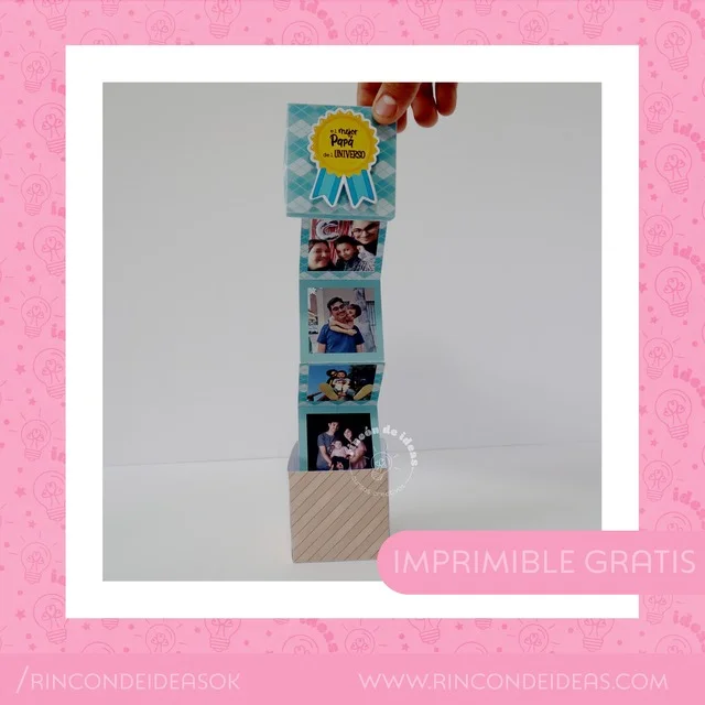 Caja con Tira de Fotos para el Día del Padre