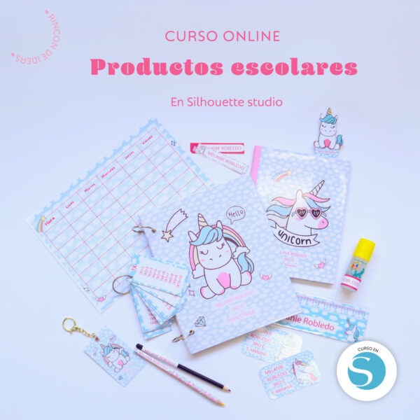 Portada de Productos Escolares en Silhouette Studio