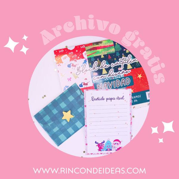 Carta y sobre de navidad Gratis