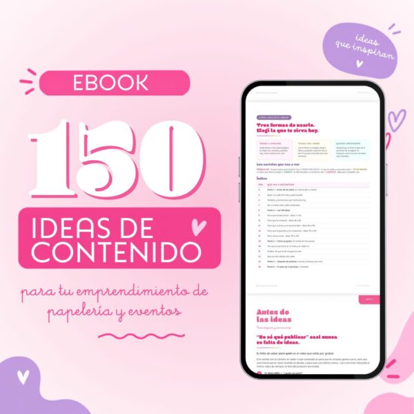 150 ideas de contenido para redes | Papelería personalizada y eventos