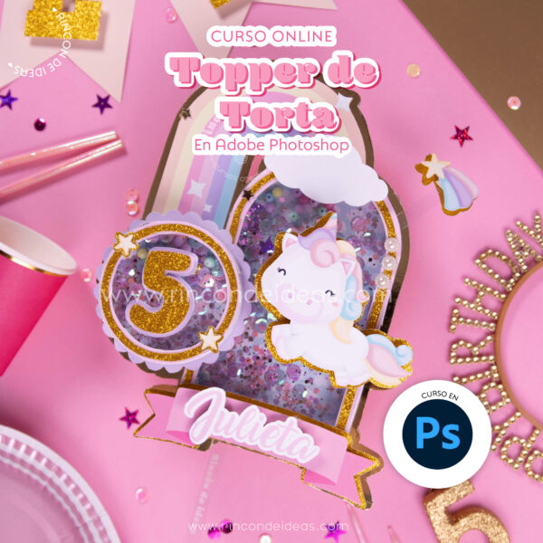 Portada de Topper de Torta en Photoshop