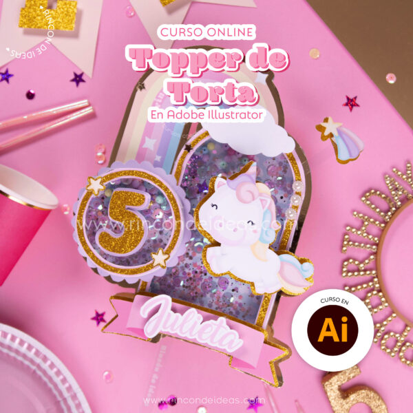 Portada de Topper de Torta en Illustrator