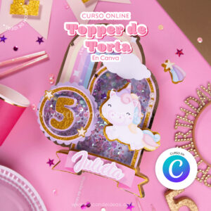 Topper de Torta en Canva