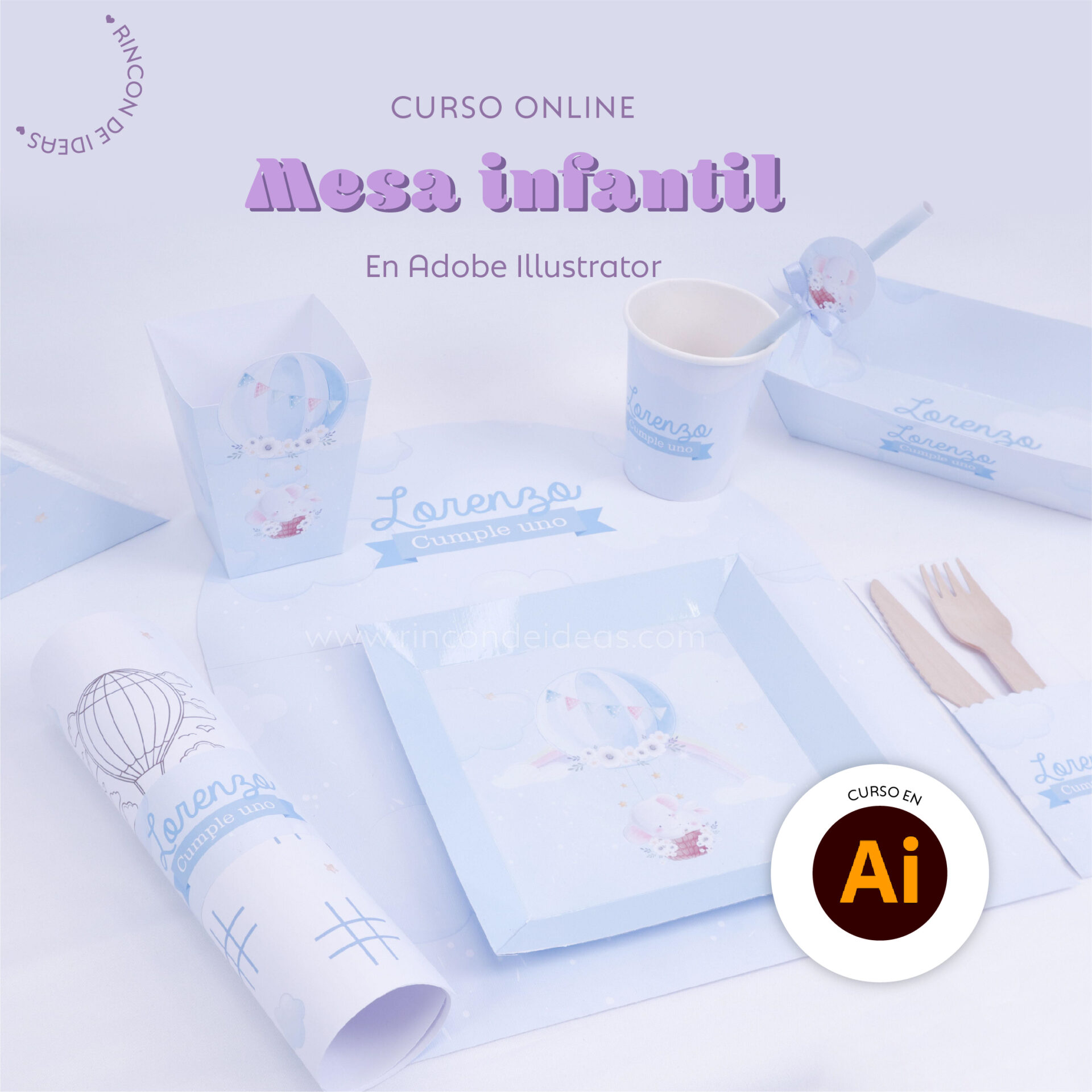 Curso Online Mesa Infantil en Illustrator