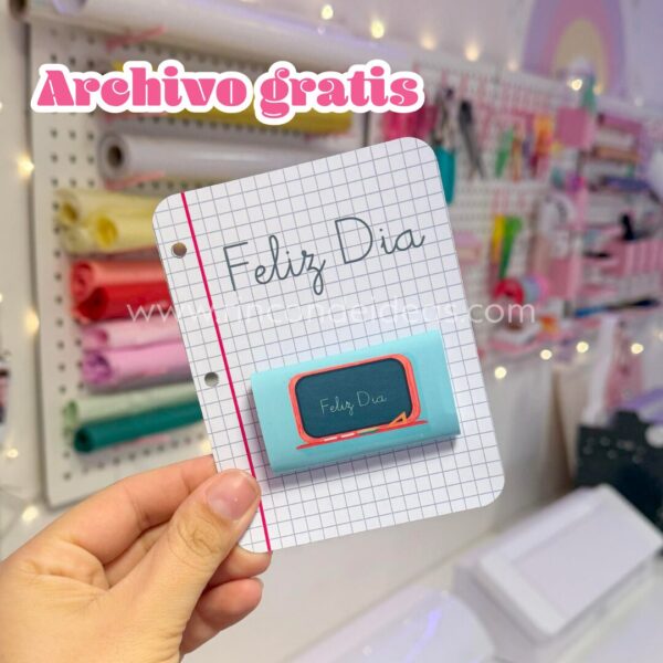 Tarjeta con chocolate Día del Maestro y Estudiante | PDF gratis