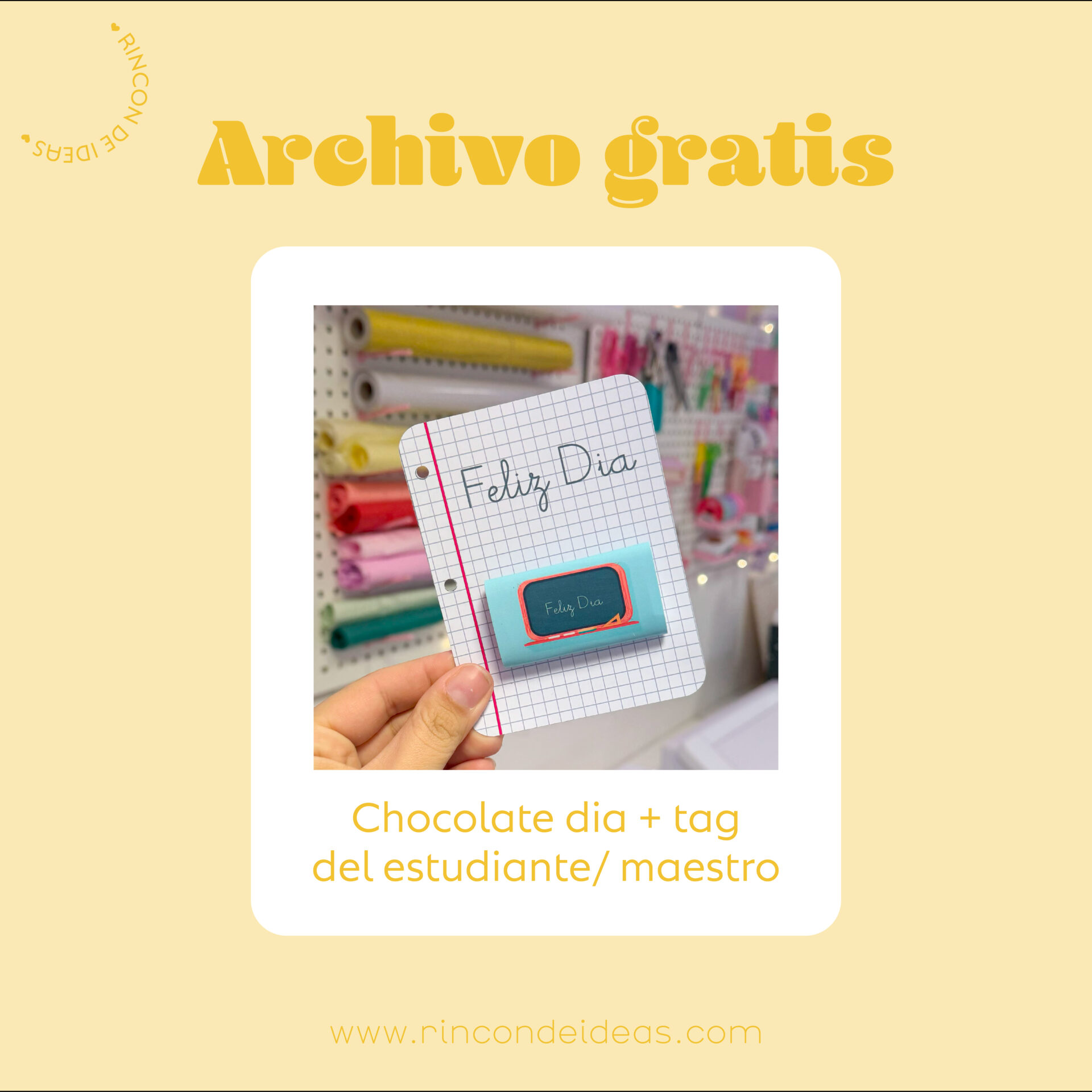 Tarjeta + Chocolate: Día del Maestro/Estudiante GRATIS