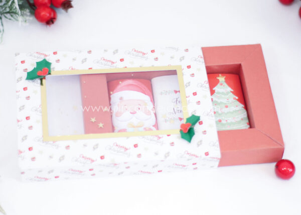 Caja deslizable de chocolatines con ventana dorada · Navidad en Rincón