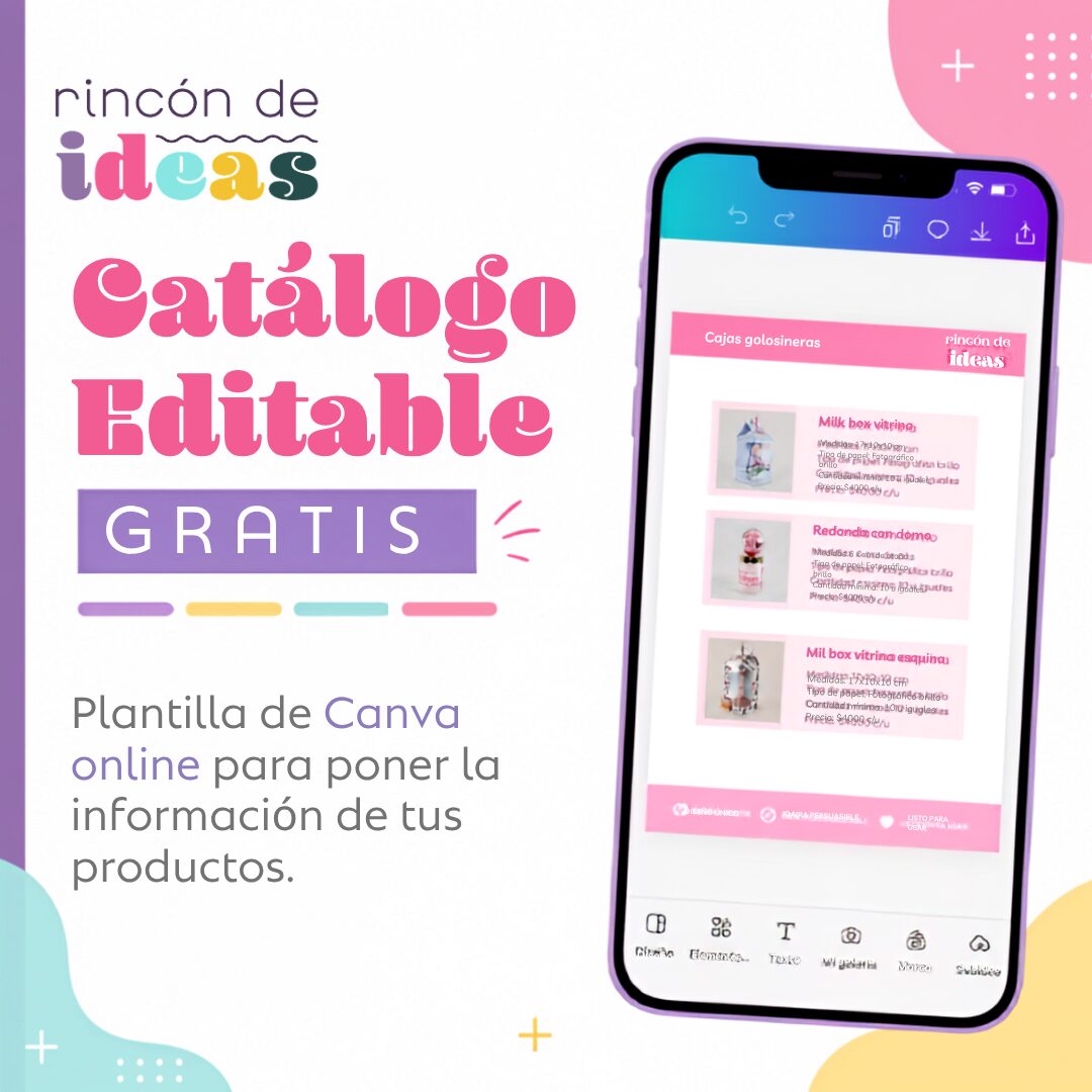 Catálogo editable gratis en Canva | Plantilla para emprendimientos