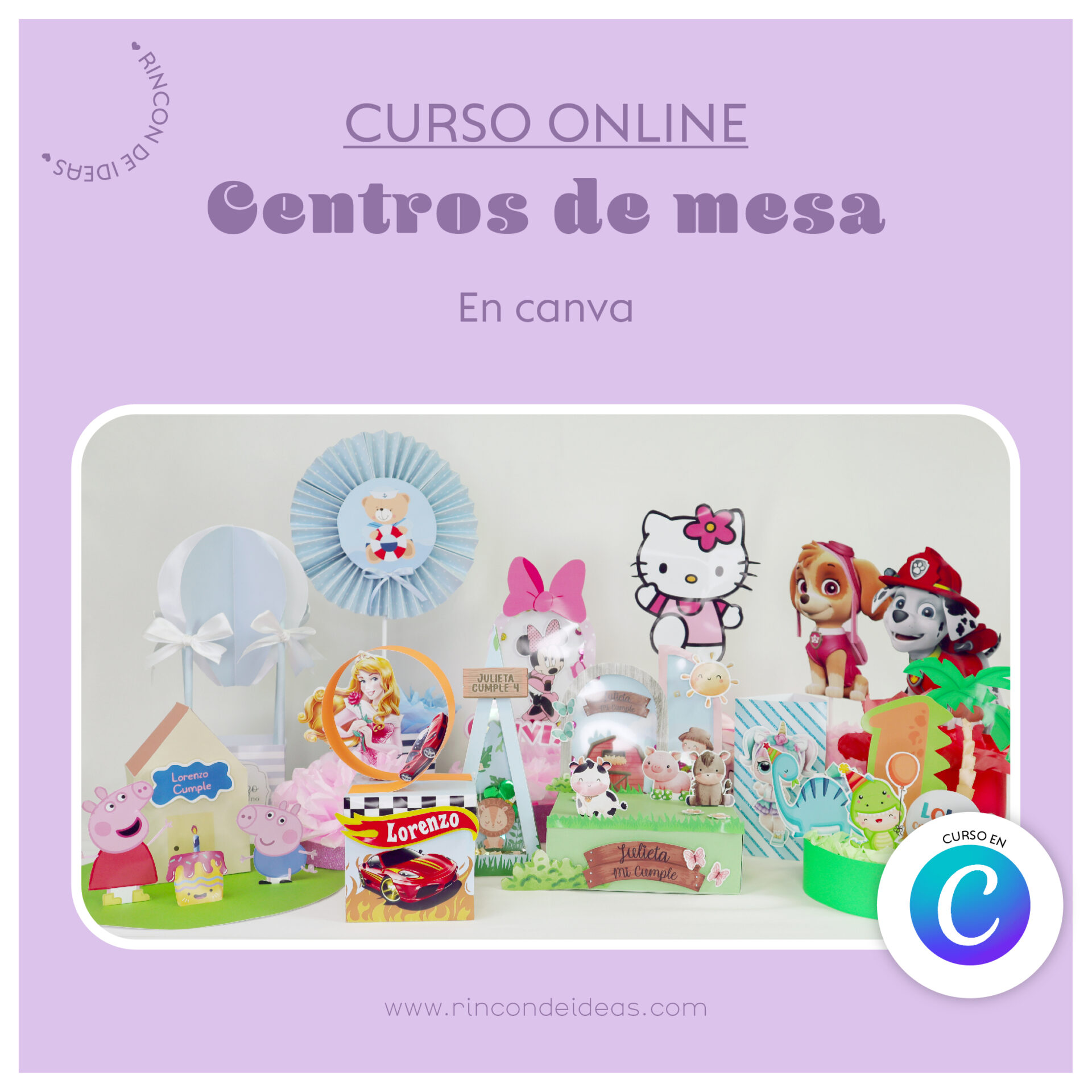 Centros de Mesa en Canva