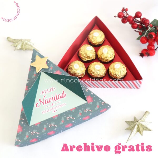 Cajas Navideñas Gratis: Molde Editable