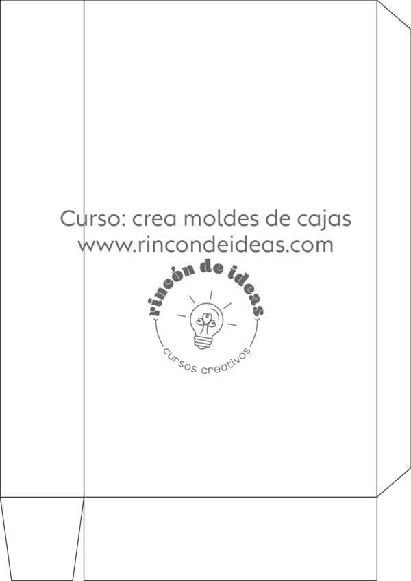 Detalle del borde de un molde de caja con línea de pliegue · Curso de Moldes de cajas
