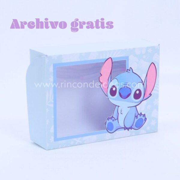 Molde de caja con visor editable gratis | PNG A4