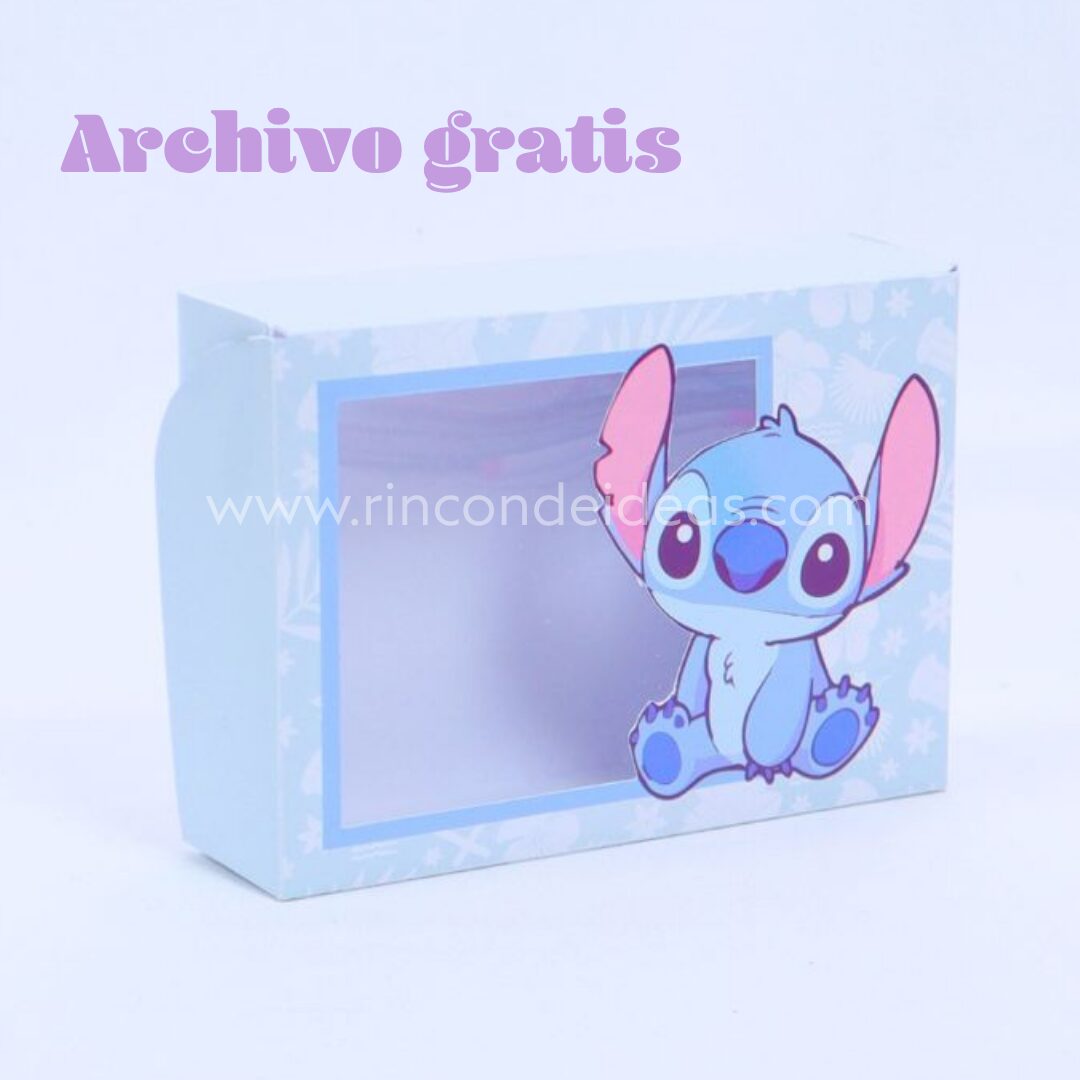 Molde de caja con visor editable gratis | PNG A4