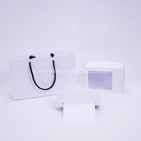 Molde editable: bolsa, caja para pintar y caja con visor. — foto 5