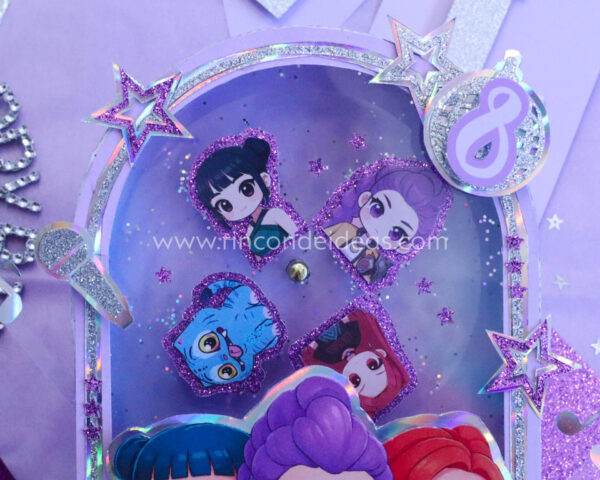 Mini personajes con glitter dentro del topper shaker · Masterclass de calendarios de adviento, esferas y topper