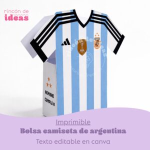 Imprimible Bolsa camiseta de argentina