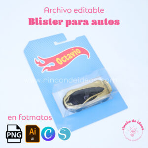 Blister para auto: molde editable