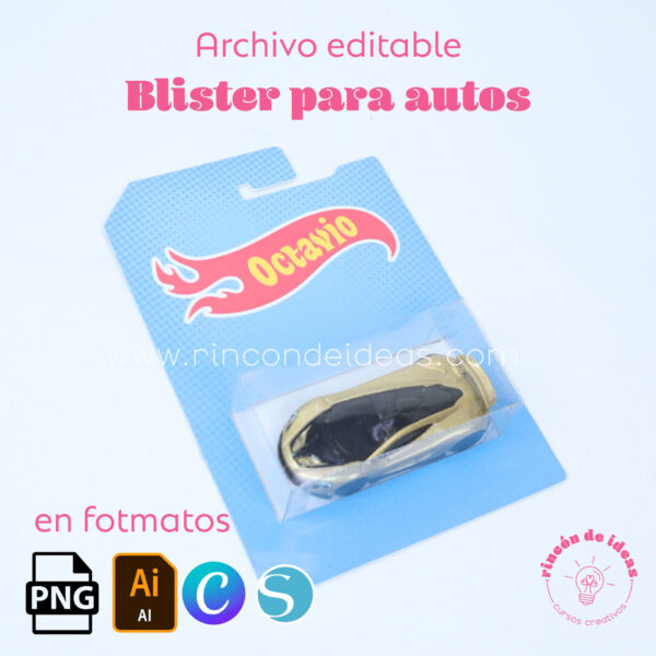 Blister para auto: molde editable