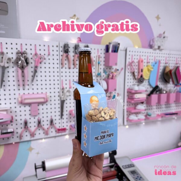 Porta snack para botella