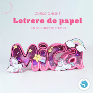 Letrero de papel en Silhouette