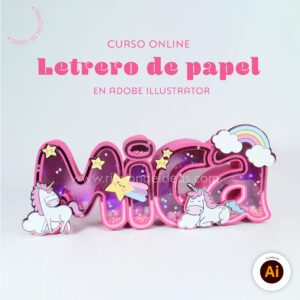 Letrero de papel en Illustrator